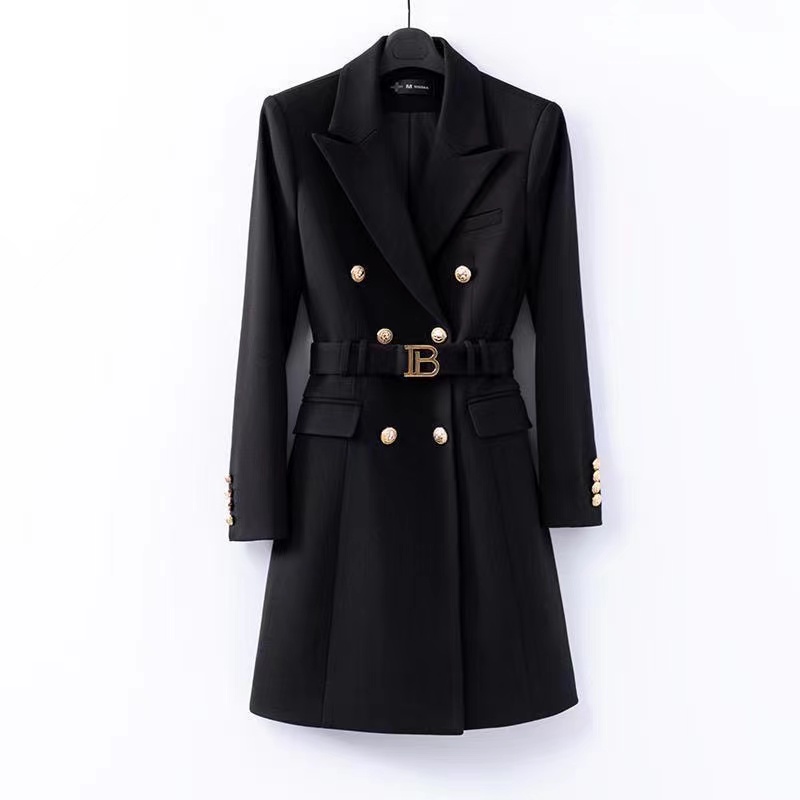 2024 Spring and Autumn New Women's Streetwear Designer Women's Casual Lapel Women's Name Brand B Letter Asian Size S-3XL