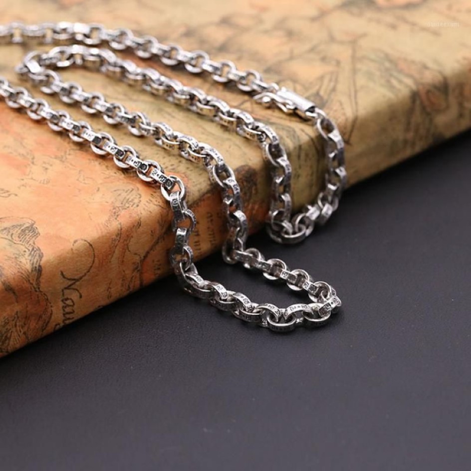 4mm 5mm Solid 925 Sterling Silver Necklace Chain Men Kvinnor SMEEDDAY GIFT A500412733