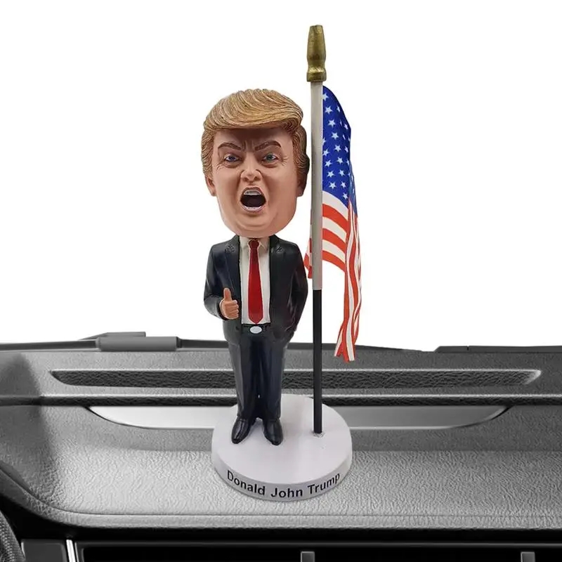 Nuova figurina Trump Bobblehead bambola creativa famosa Donaldtrump figura modella Resin Car Decoration Forniture giocattoli la casa dell'ufficio