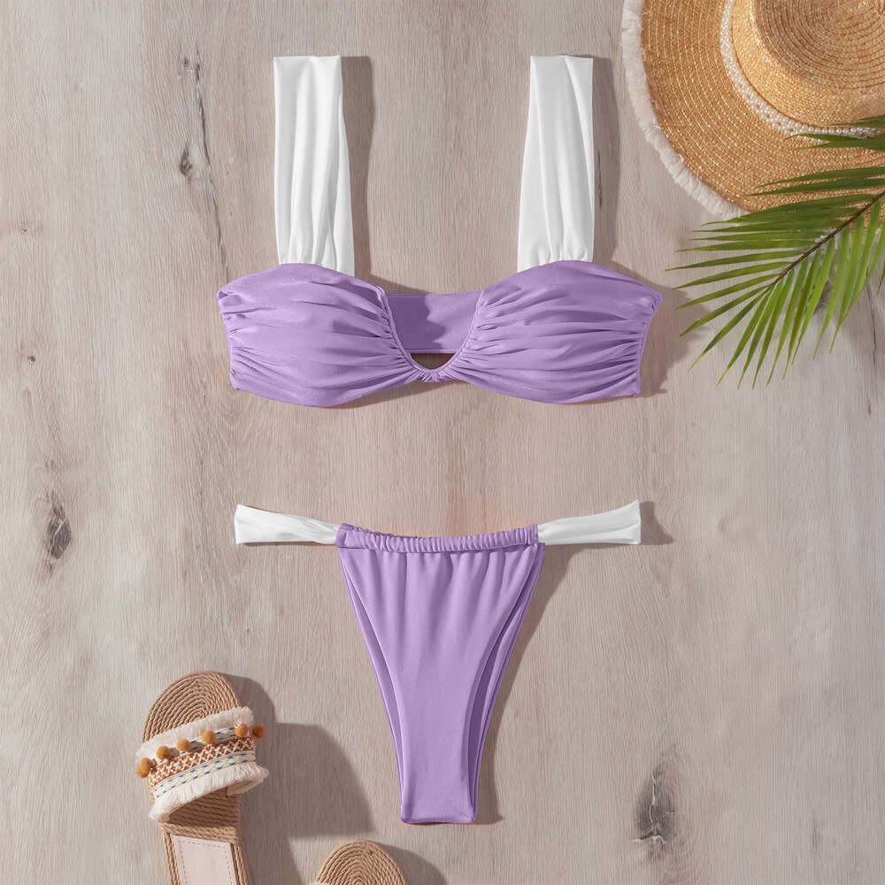 Neue Bikini-Frauen-Bikini-Bikini-Badeanzug mit tiefem V-Strap-Badeanzug