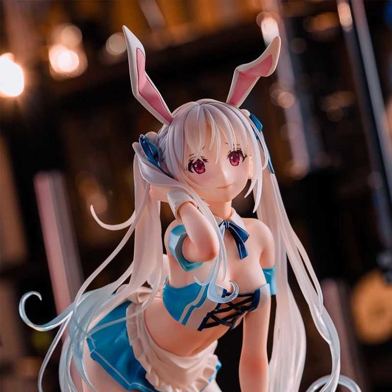 Aksiyon oyuncak figürleri 24cm seksi anime figürü chris-aqua mavi kawaii tavşan kız figürin hentaiadult oyuncaklar kıyafetleri çıkarabilir Japon bebek hobileri y240425mnn5