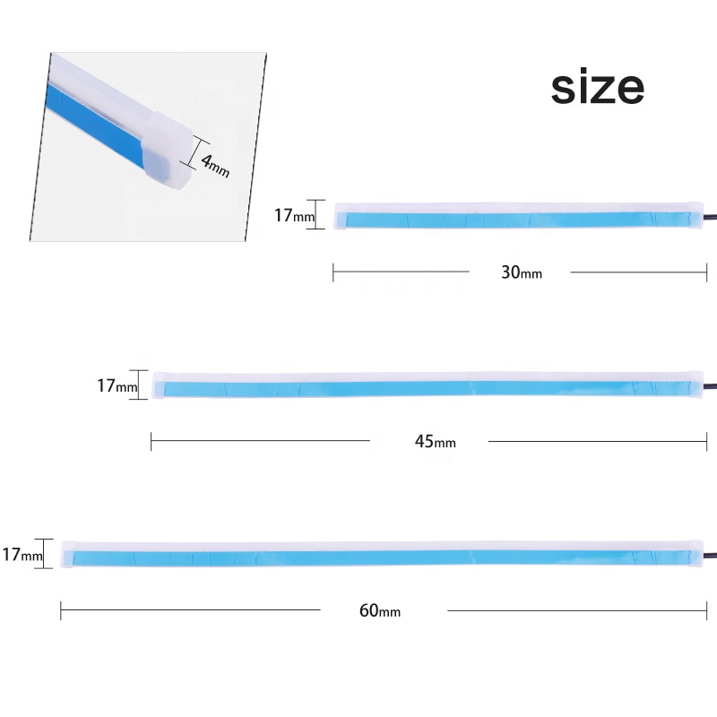 Universal Car DRL LED Daytime Light 30 cm 45 cm 60 cm Elastyczne miękkie rurkę LED LED LED LED 60 cm