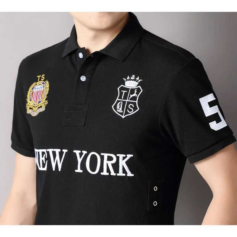 Camisetas para hombres 100% puro algodón de algodón verano Polo camisa polo de manga corta de manga de manga corta bordado bordado de polo casual camiseta talla 7xl j240426