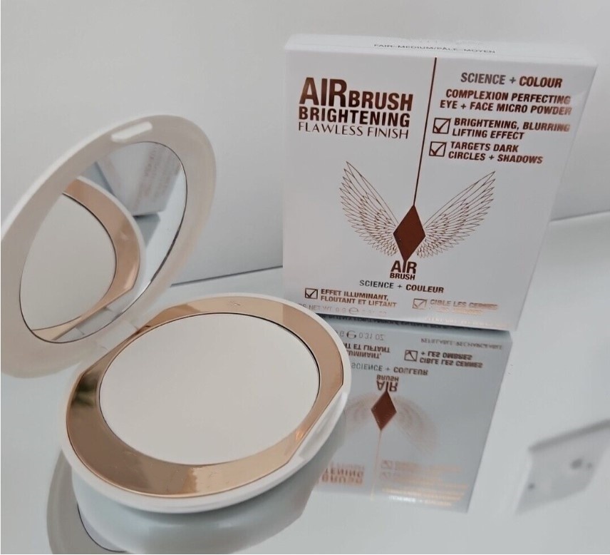 Airbrush Brightening Flawless Finish Face Powder 9g Fair-Medium Face Whitening och Markera Compact Pressed Powder Makeup grossist