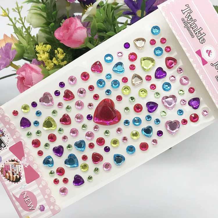Tattoo Transfer Kids Sticker Toys Face Jewelry Creative Childrens Color DIY Painting Decoration Acrylic Crystal Diamond Makeup Art Stage 240426
