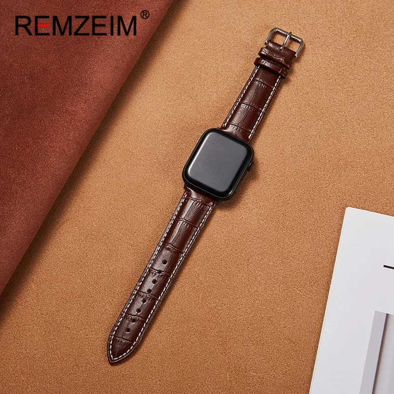 Watch Bands Watch Series Ultra/8/7/SE/6/5/4/3 Bamboo Pattern Leather Watch Strap 49/45/44/42mm 41/40/38mm 240424