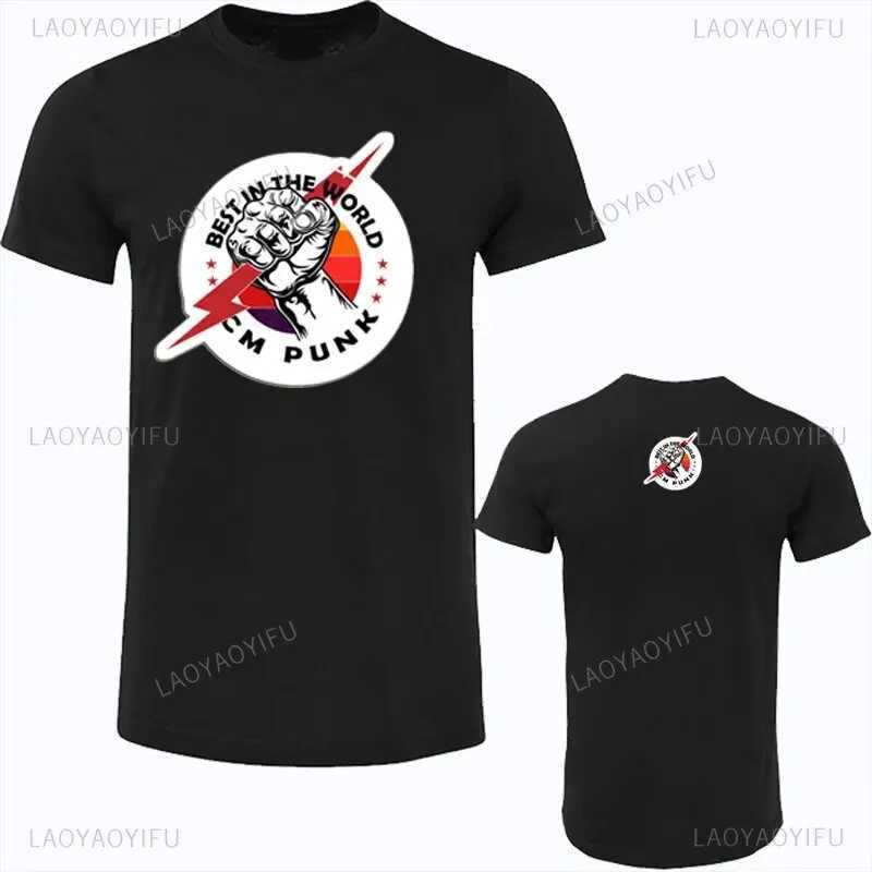 T-shirt maschile classiche o-collo divertente cm maglietta maschile punk maschile americano wrestler professionista moda estate slve camisetas nostalgia casual t240425