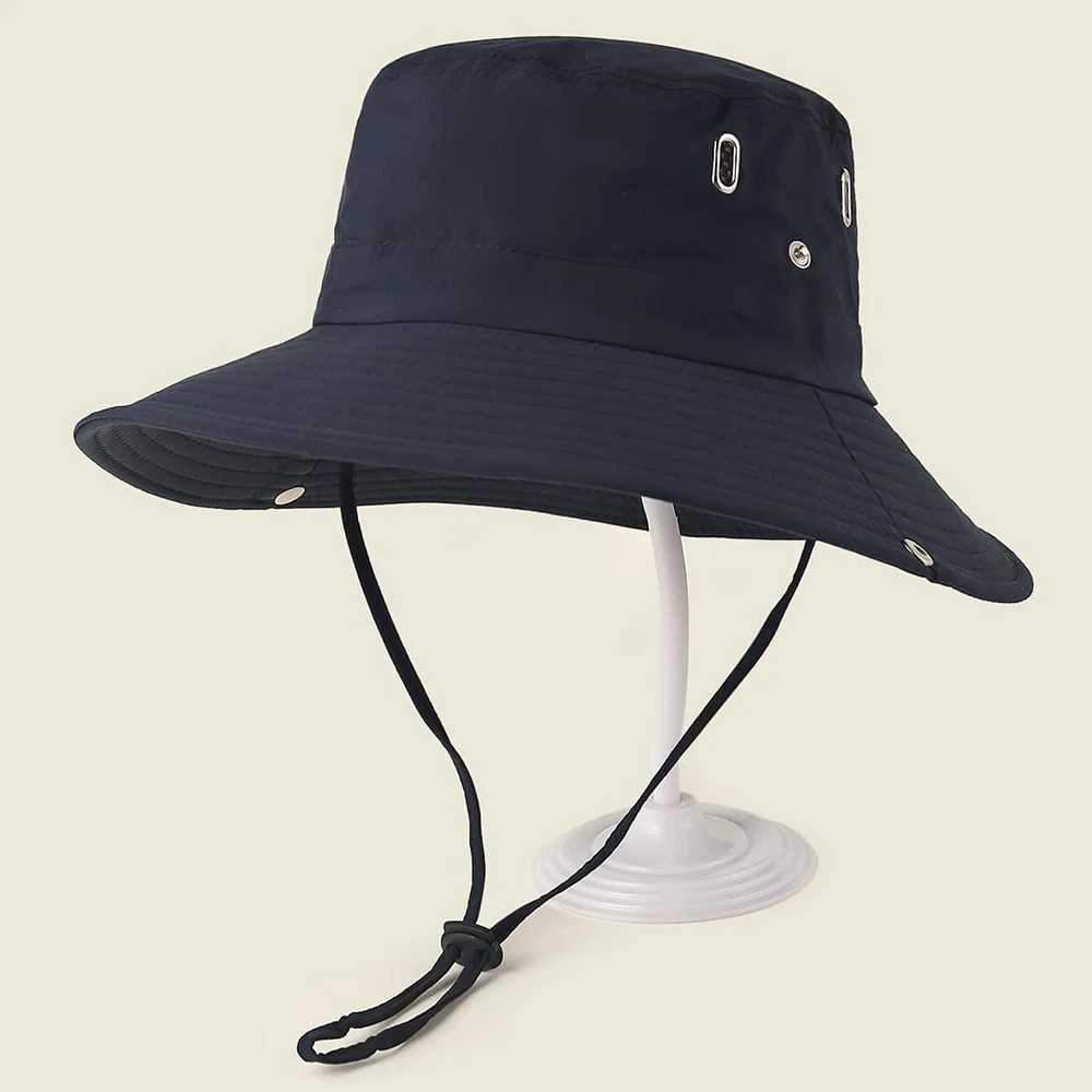 Wide Brim Hats Bucket Hats Mens and womens outdoor fisherman hats for quick drying fishing climbing and hiking sun protection caps in spring and summer 240424