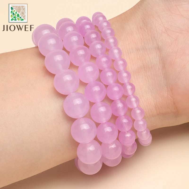 Bracciale di quarzite viola chiaro perline perle di pietra naturale perle di yoga il regalo migliore amico