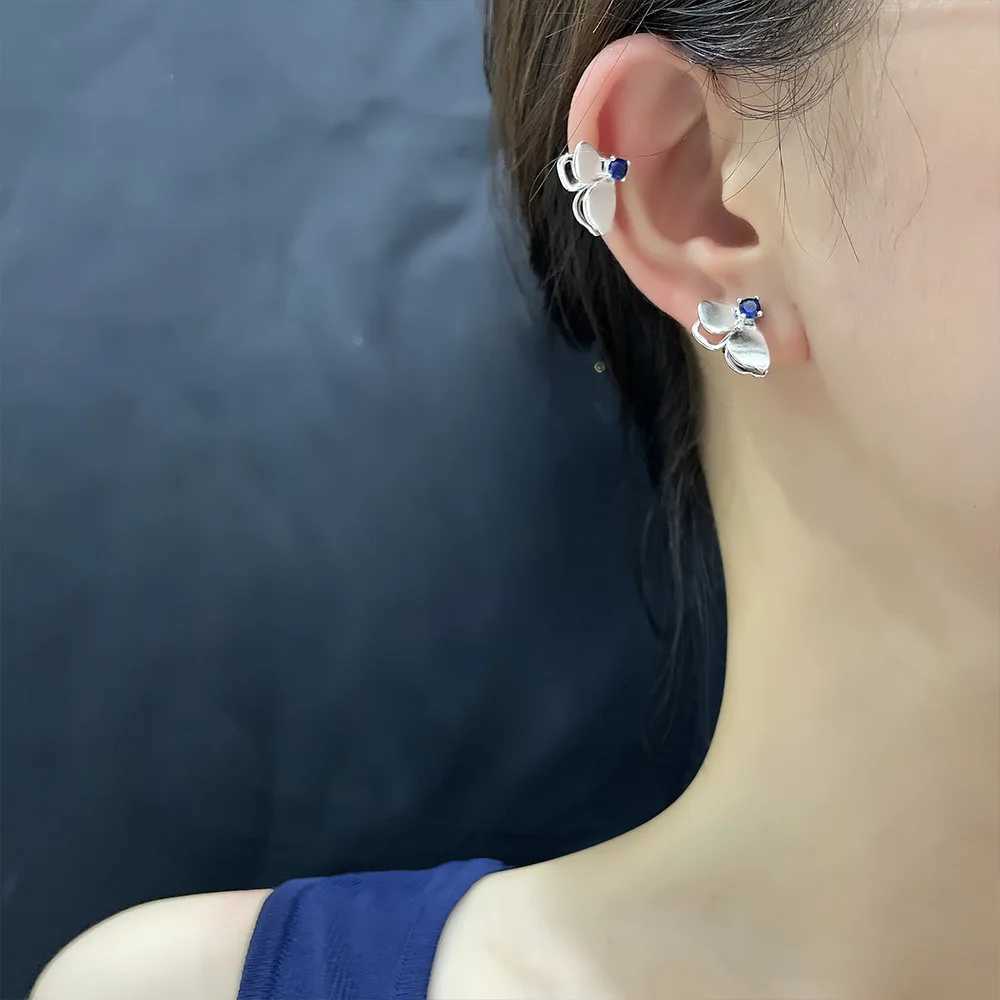 Charme couleur argent tendance sans piercing en cristal rinestone oreille enveloppe clip boucles d'oreilles pour femmes bijoux de fête de mariage filles bijoux