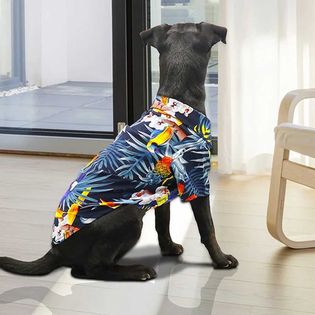 Odzież psa Hawajska Pet Dog Clothessummer Koszule dla małych średnich psów Puppy Cat Odzież Ropa Perro Pug francus