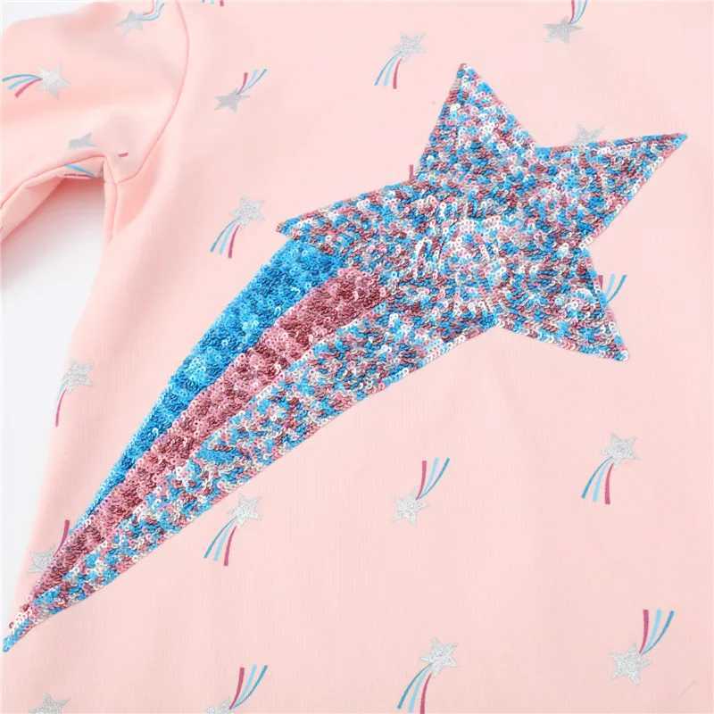 Girl's Dresses Jumping Meters 2-7T Animals Princess Girls Dresses Cotton Autumn Spring Childrens Clothes Autumn Kids Whale Toddler DressL2405