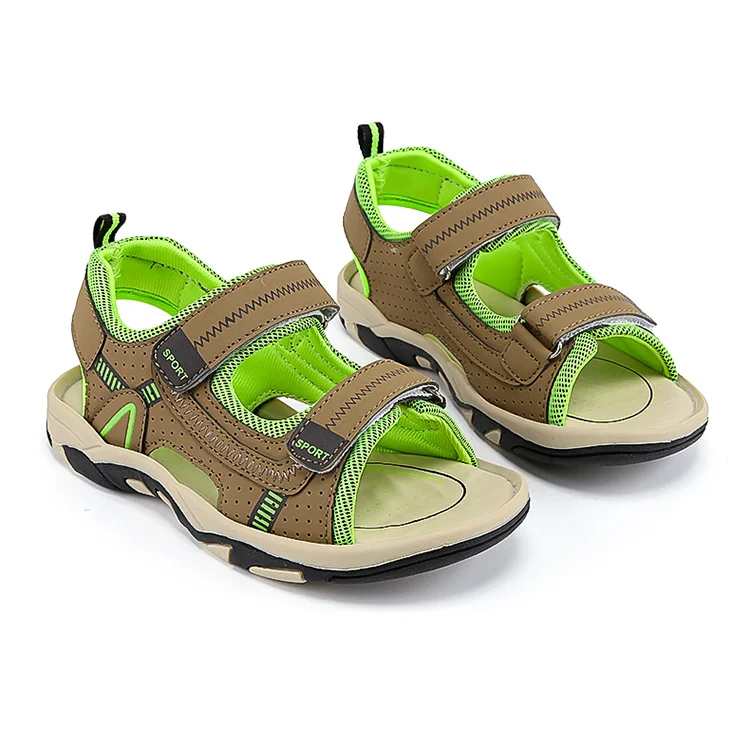 Ragazzi Ulknn Boy Sandals 2021 Summer New Fashion Boy Student Child Slip Back Bottom Child Open Open Sandals