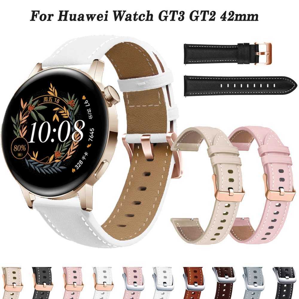 Bekijkbands Huawei Watch GT3 Pro 43mm Correa Bracelet GT2 42 mm lederen armband 240424