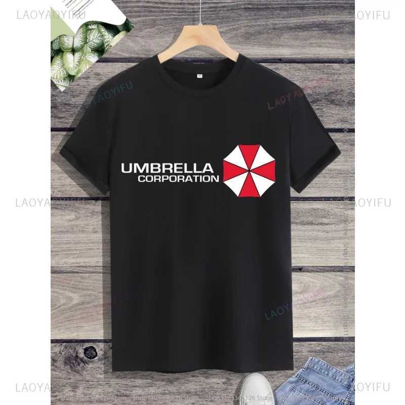 Męskie koszulki swobodne klasyki Nowy film U-U-Usbrella Company for Men Corporation Wydrukowana koszulka TOP Diskiestra Krótka Slve O-Neck T240425