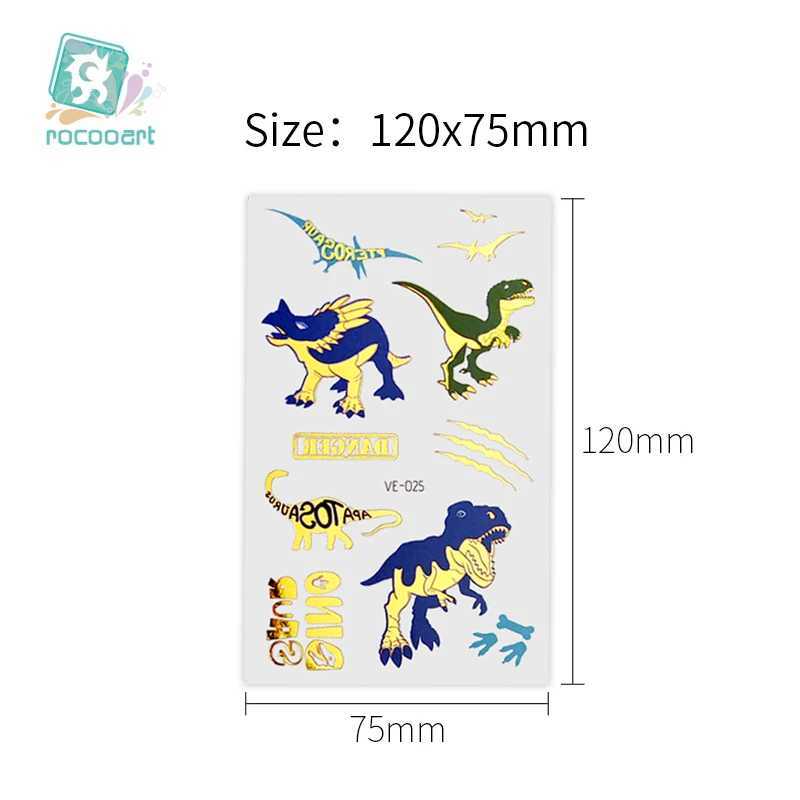 Transfert de tatouage Dinosaur Unicorne Tatouage Autocollant Enfant de tatouage bronzage temporaire Tatoo Tatoo pour enfants