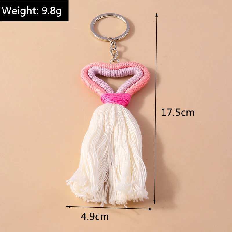 Keychains Lanyards Fashion Love Heart Tassel Keychain Souvenir Gifts For Women Men Men Auto Key Handtas Hanglijst Kiyringen Diy Sieraden Accessoires