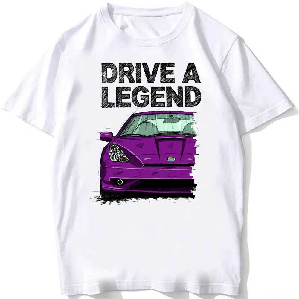 T-shirts voor heren rijden een legende Celica 7 Generation Facelift Model T-shirt unisex mannen korte slev Harajuku hiphop casual boy white ts tshirt t240425