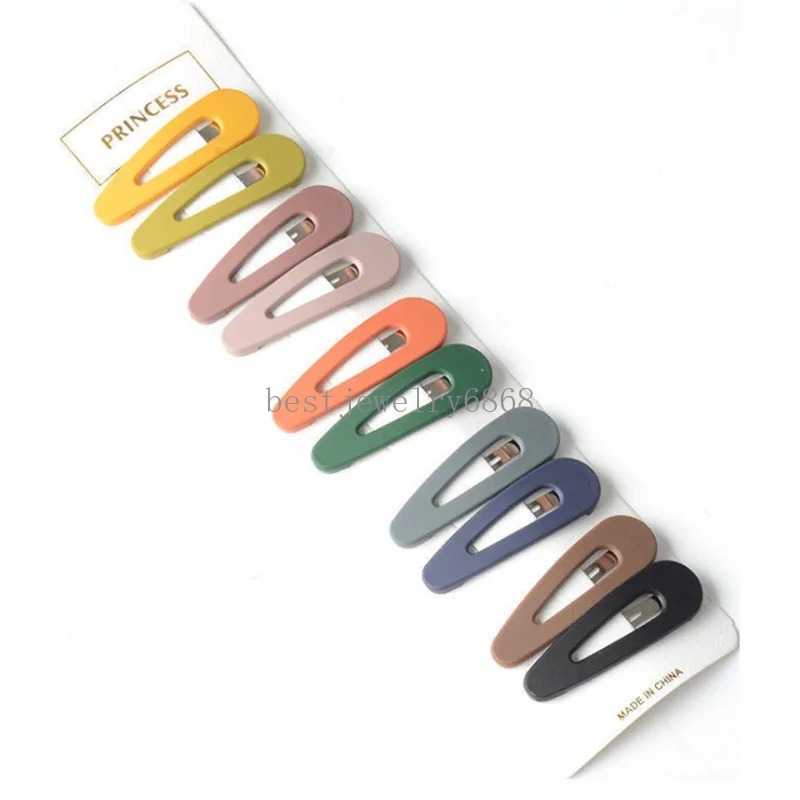 Candy Color BB Clips Mujeres Girls Geométrica Barrette Barrette Fashion Accesorios Set