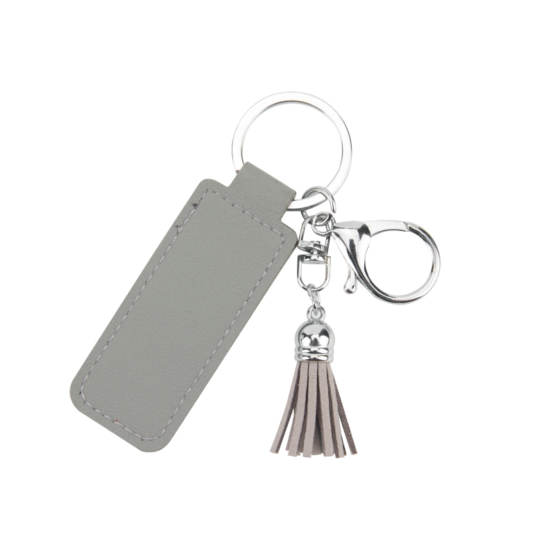 DIY PU LÄDER FRINGE NYCKEL Kedja Simple Business Small Gift Metal Pendant Car Key Chain Logo Accessories