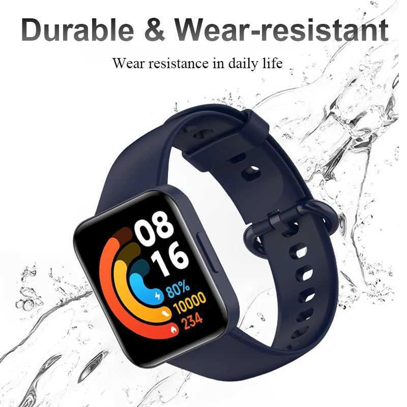Assista Bands Silicone tira adequada para Xiaomi Relógio 2 tira Lite com pulseira de caixa macia pulseira Redmi Redmi Mi PoCo Bracelet 240424