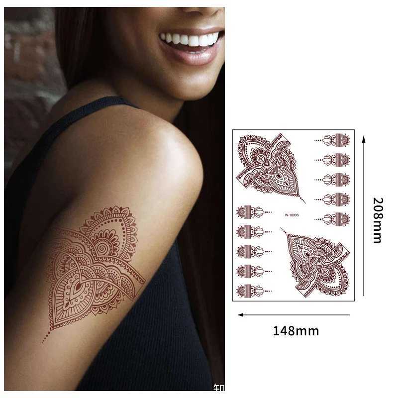Tattoo -overdracht 5 stijlen Sexy Lace henna Tijdelijke tattoo sticker vrouwen hand sieraden tatoo pasta waterdichte nep body art tattoo stickers yzl2 240427