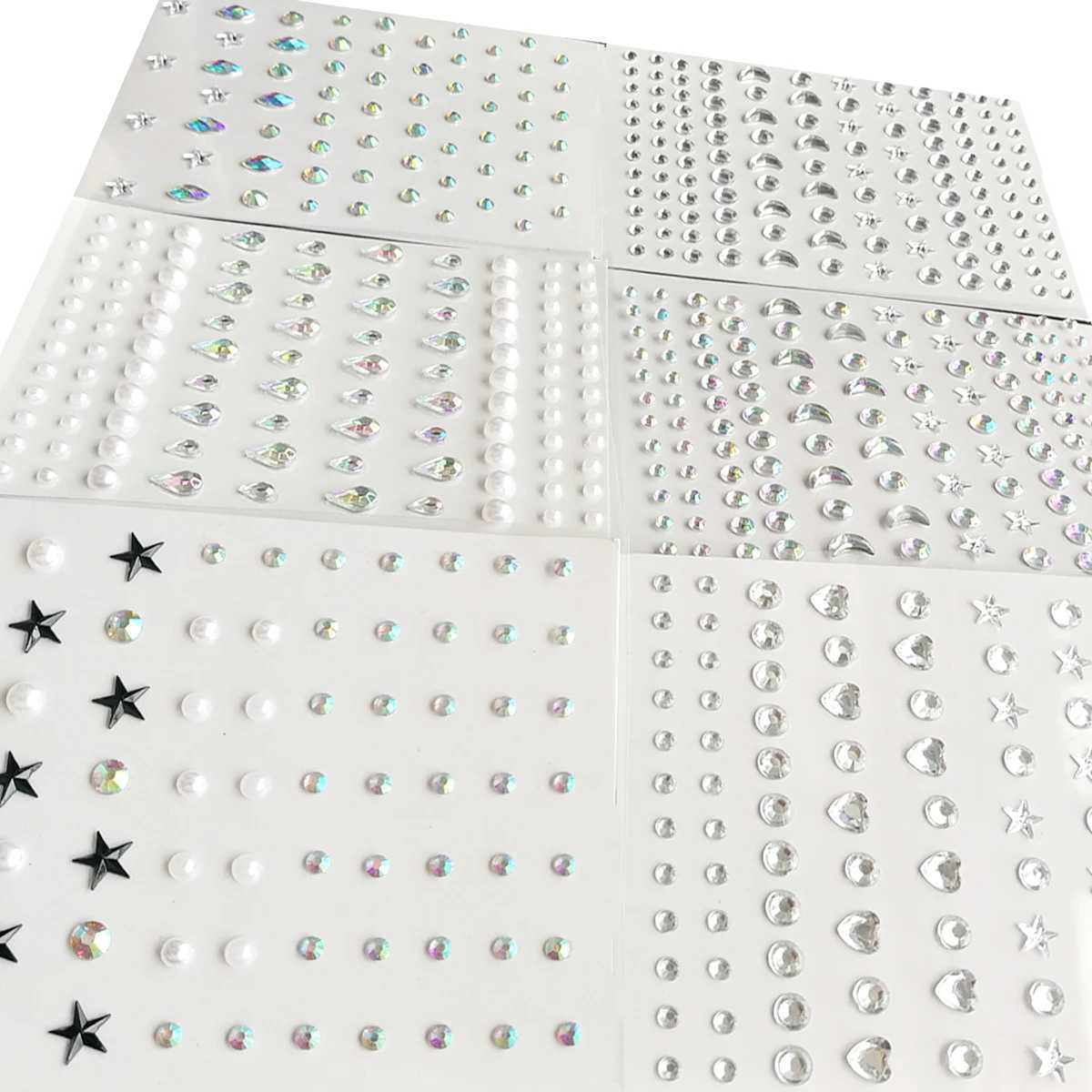 Tattoo Transfer Glitter Face Rhinestone Sticker Självhäftande Body Eye Shadow Diamonds Bling Party Festival Decoration Jewels Stickers 240426