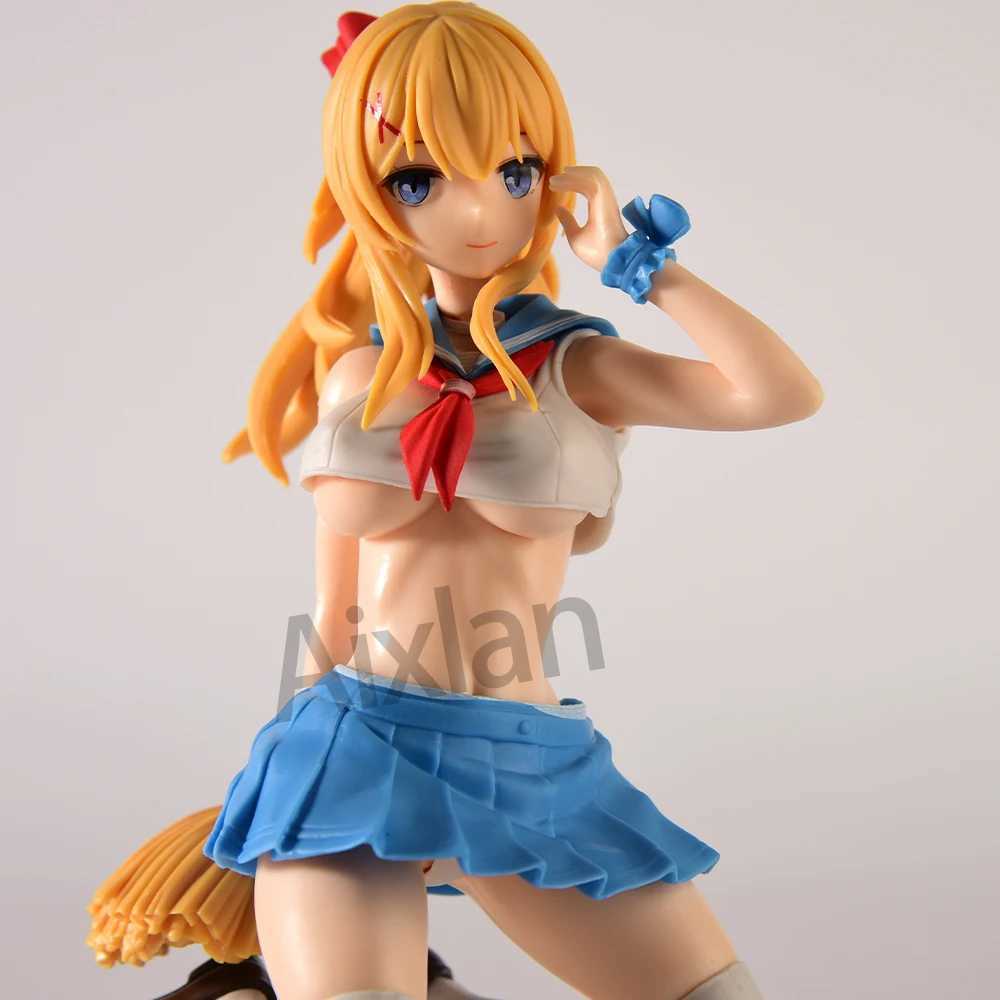 Action Toy Figures 17cm Skytube Anime Figure Mizuhara Maria illustration by Takayaki 1/6 Sexy Girl PVC Action Figure Collectible Model Toy Kid Gift Y240425KA7G