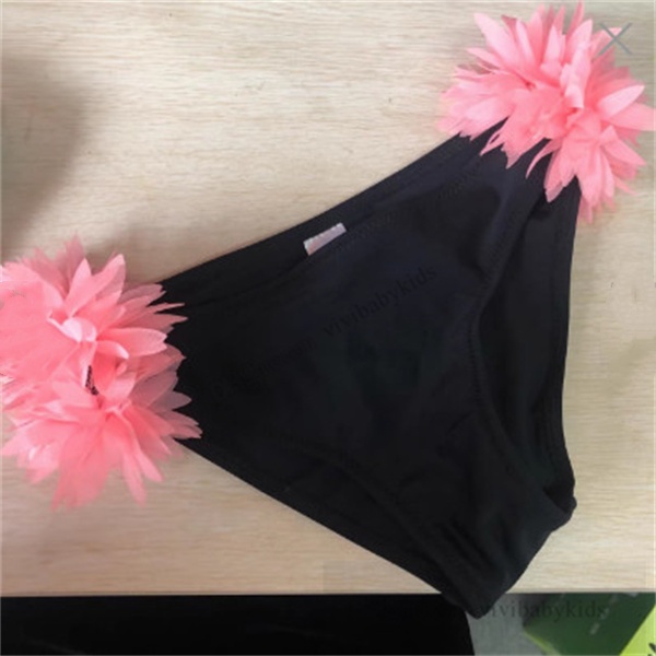 Two-Pieces Teenagers Swimwear girls Bikini sets big Kids stereo flower split Swimsuits summer old girls bathing suits Beachwear 3-12T Z7906