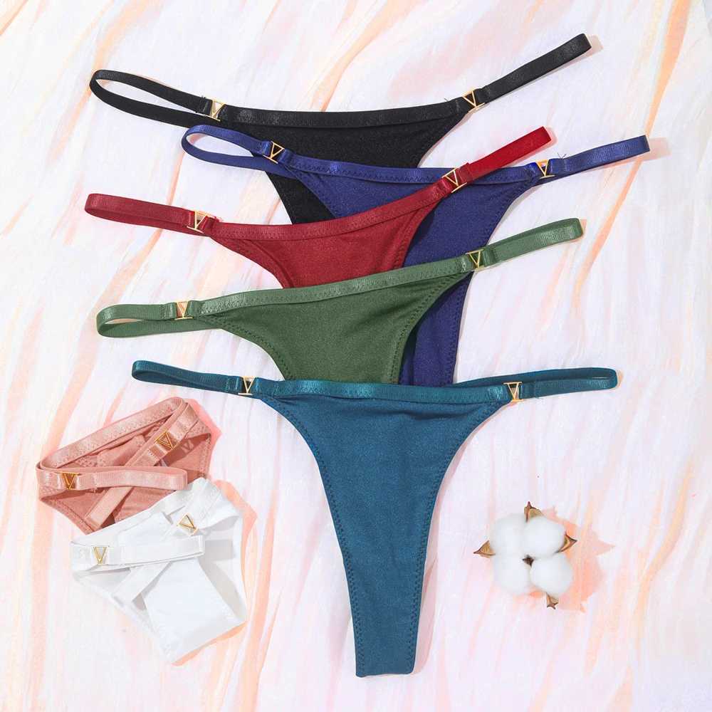 Women's Panties VKME Womens Sexy thong Underwear Low Waist G-String T-Pants Womens Comfortable Cotton UnderwearL2404