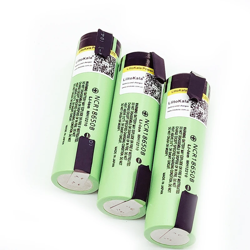 Liitokala 100% New Original NCR18650B 3.7 v 3400 mah 18650 Lithium Rechargeable Battery Welding Nickel Sheet batteries