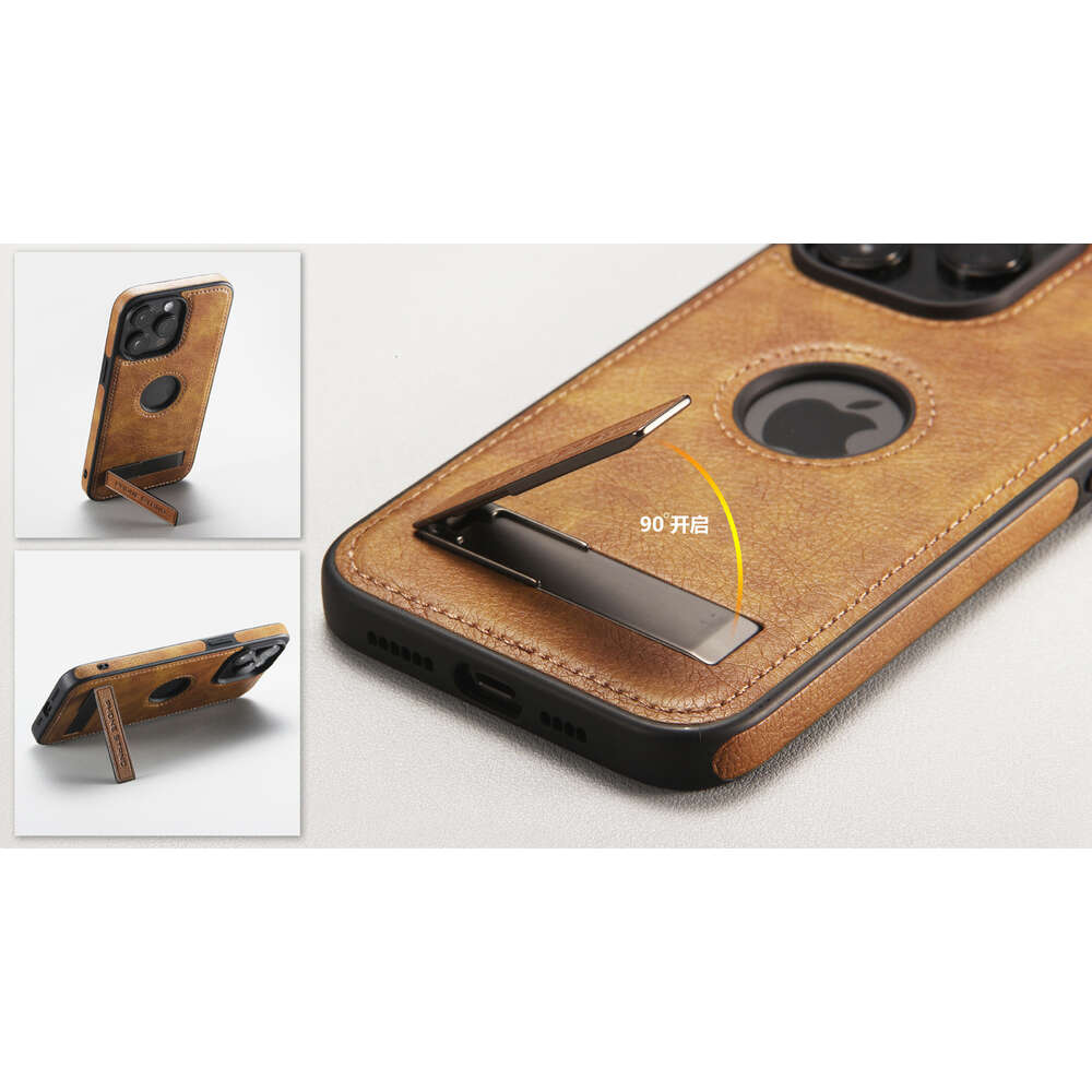 Custodia telefono anti-drop in pelle 15 Pro Max iPhone 14 maschio minimalista