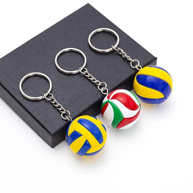 Keychains Lanyards Leather Volleybal Keychain Mini PVC Bag Car Keyrings Ball Sport Player Key speelgoed voor vrouwen Men Bag hanger accessoires Groothandel