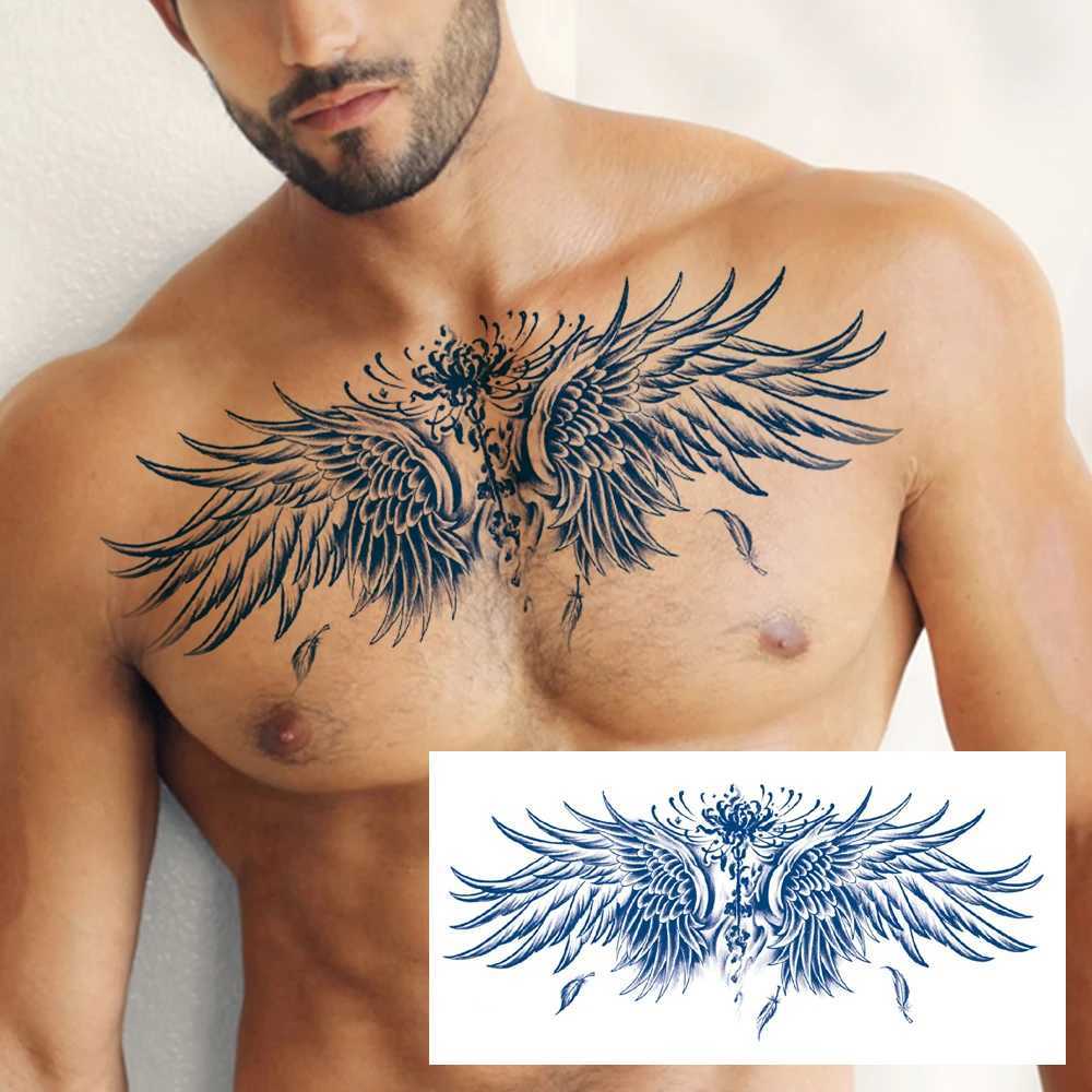 Transferencia de tatuaje impermeable tatuaje temporal pegatina de tatuaje lobo lobo tatuaje flash tatuaje de cofre