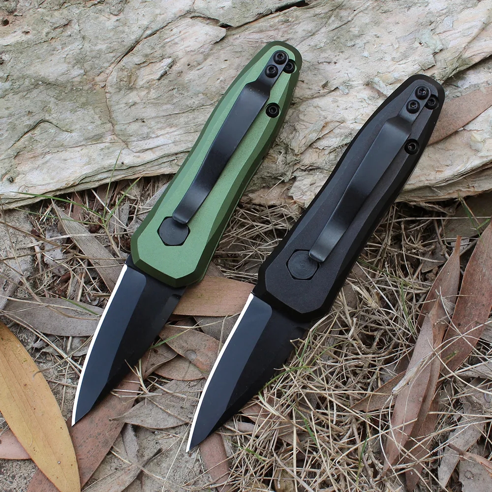 Couteau automatique 7500 Couteau de poche de pliage léger avec poignée en alliage en acier inoxydable et en aluminium CPM154