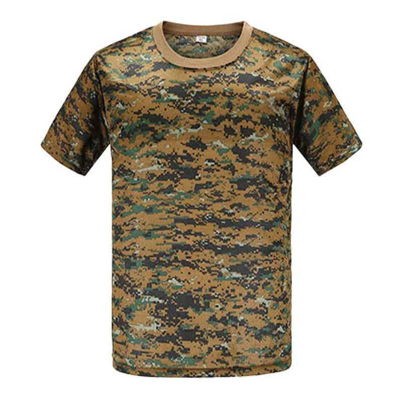 Taktik Tişörtler Kamuflaj Kısa Kollu Mens Yaz Hızlı Kurutma Sporları Açık Hava Giyim Taktik T-Shirt 240426