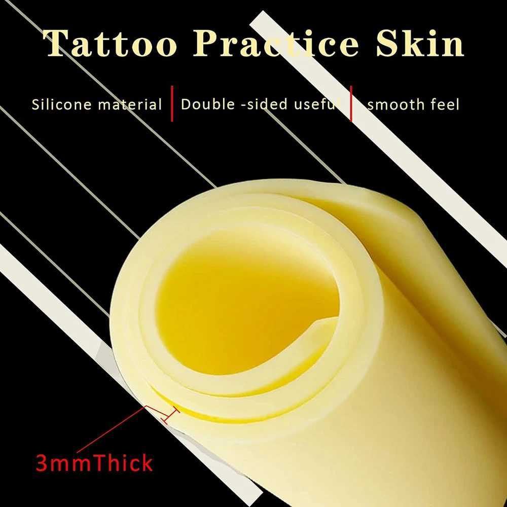 Trasferimento del tatuaggio 1/3/5/8/3mm Pratica tatuaggio pelle grande Blank Skin Skin Silicone Double Sides Pratica principianti Accessori tatuaggi 240427