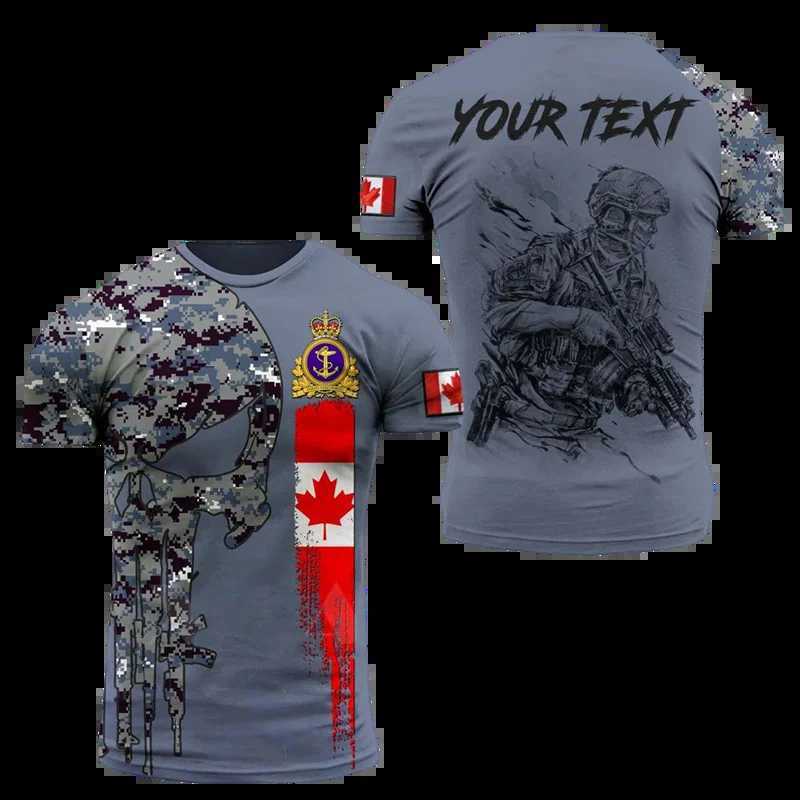 Magliette tattiche 3d canadese camuffato stampato da uomo T-shirt Army Combat Milita