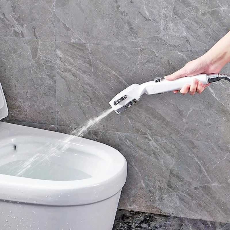 Guida la doccia da bagno 4 modalità Doccia doccia ad alta pressione con interruttore Off pulsante Spruzzatore Acqua di salvataggio del filtro dell'ugello doccia regolabile bagno