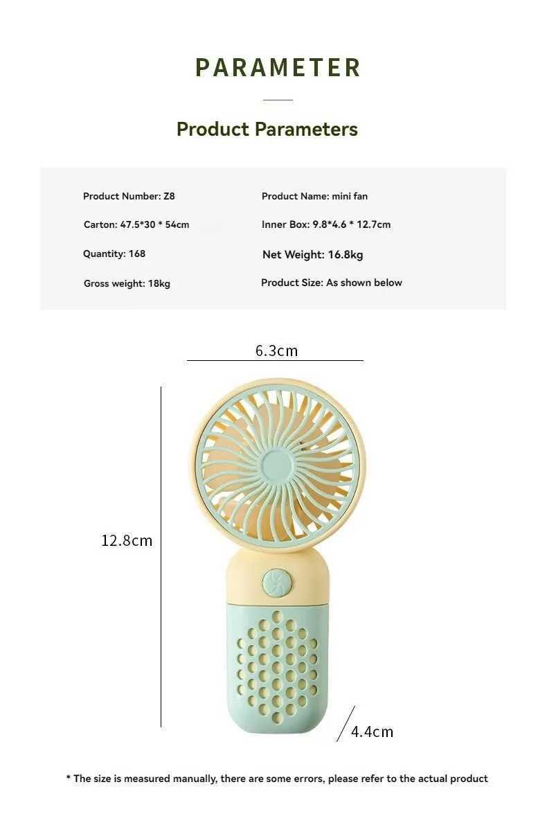 Ventilateurs électriques mignon usb mini ventilateur portable portable ventilateur rechargeable mini-venti