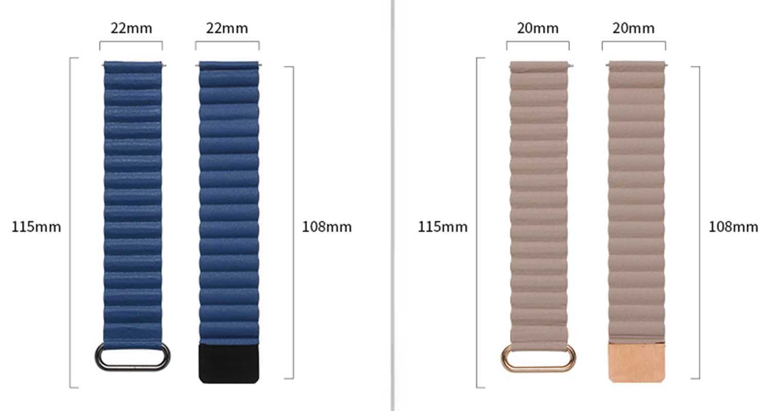 Watch Bands 22mm magnetic leather wristband suitable for Garmin Vivoactive 3 4 HR wristband suitable for Garmin SQ Active Move Venus 2 Plus bracelet strap 240424