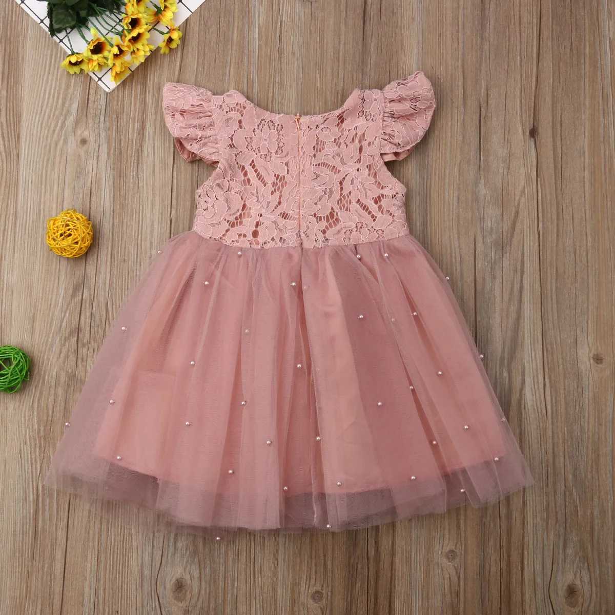 Mädchenkleider 2-7 Jahre Kleinkind Kid Girl Prinzessin Kleid Spitze Tüll Hochzeits Geburtstagsfeier Tutu Kleid Festzug Kinder Kleidung Kid Costumesl2404