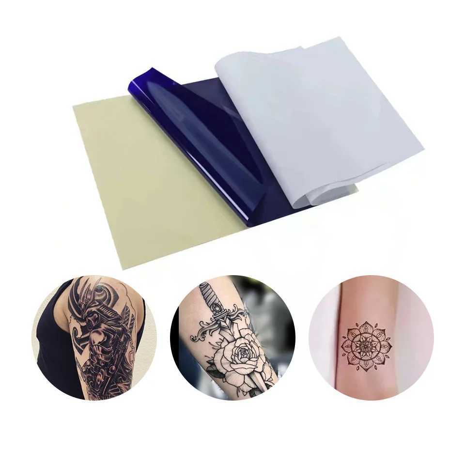 F0NT tatuering Överföring Tattoo Transfer Paper 5/10/15st Master Classic 4 Layers Freehand Tattoo Transfer Machine Thermal Copier Högkvalitativ stencil 240426