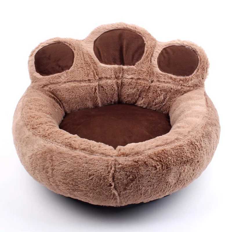Cat Carriers Crates Houses Winter Warm Dog House Pet Bear Claw Nest Teddy Dog House Detachable and Washable Pet Bed Used for Cats Dogs Pet Supplies Accessories 240426
