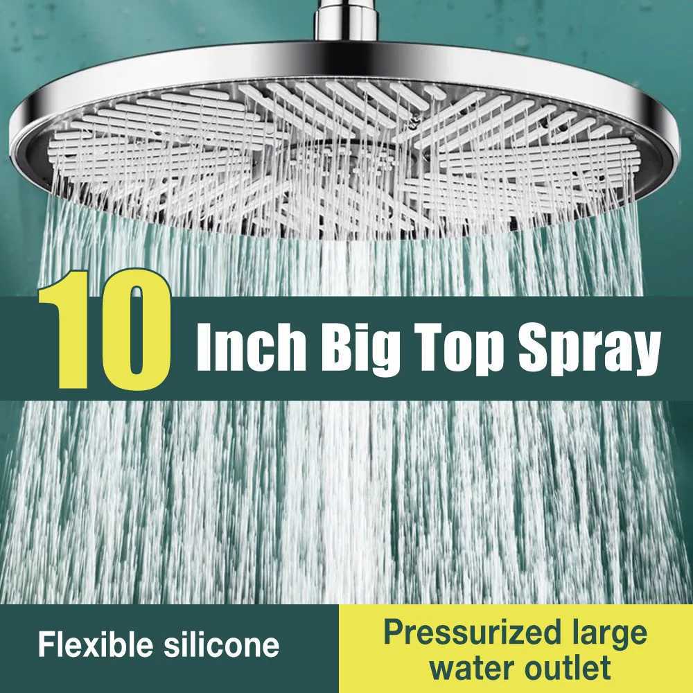 Cabezales de ducha de baño Cabezal de ducha de lluvia de 10 pulgadas Big Panel de alta presión Batio Baño Cabezal de agua Agua de agua Accesorios para el baño