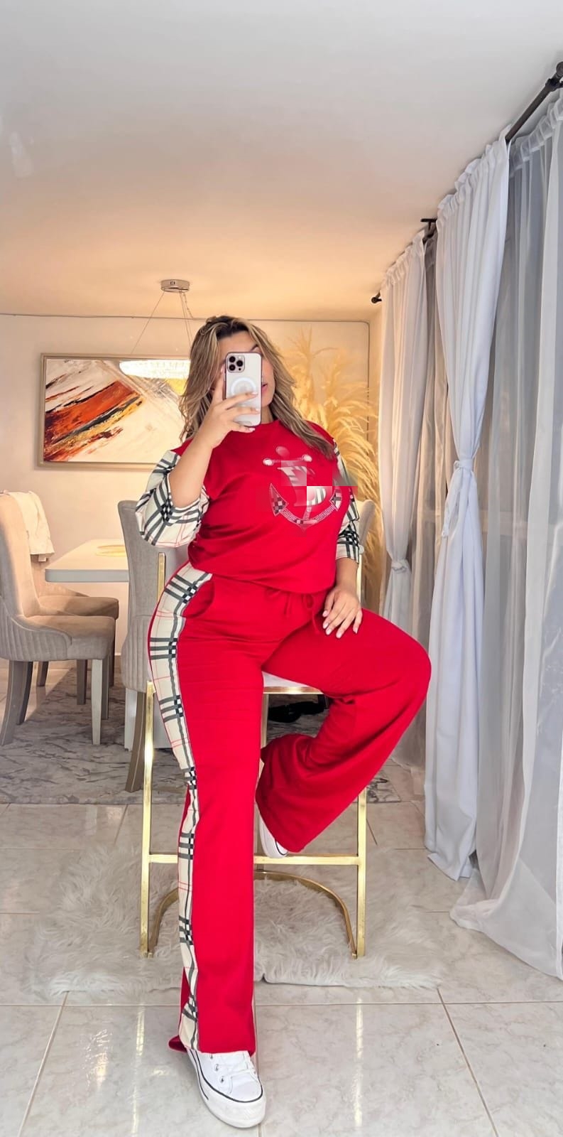 Women Plus Size Two Piece Pants Set Designer Women's Red T-Shirt and Sweatpants Set Casual Pants Jogging Suit 1XL-5XL