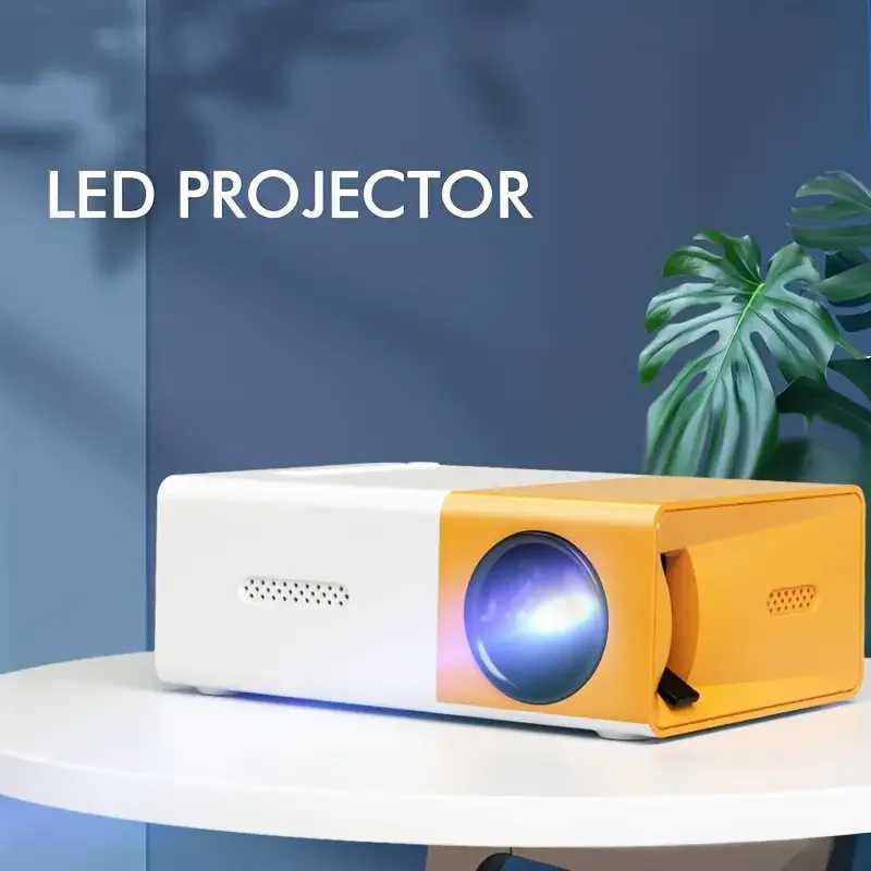 Projektorer YG300 High-Definition Plug-in Phone Projector Stödjer 1080p Högupplöst TV USB TF SD Outdoor Home Theatre Movie Pro