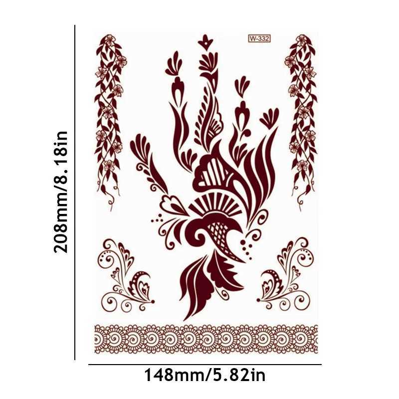 Tatouage Transfert en dentelle Autocollant rouge imperméable temporaire faux tatouage tatouage art corporel tatouage de fête durable et peinture corporelle 240427