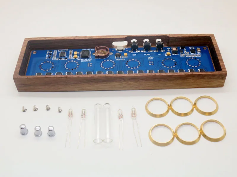 Acessórios ZIRRFA 5V Kit eletrônico DIY In14 Nixie Tube Digital LED Relógio Kit de placa de circuito PCBA Sem tubos