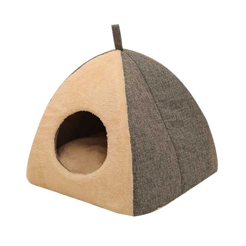 Kattbärare lådor husar katthål säng tält som används för inomhus små hundar katt anti sliphus med tjock matta g2ab 240426